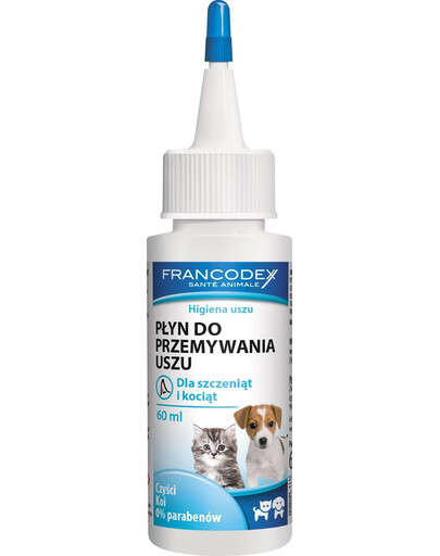 FRANCODEX Čistič uší pro koťata a štěňata 60 ml