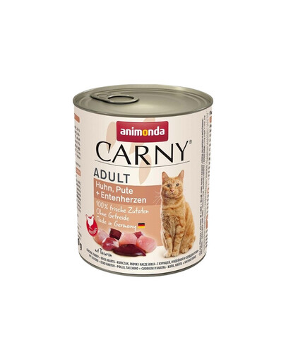 ANIMONDA Carny Adult Kuřecí, Krůtí a kachní srdce 800g