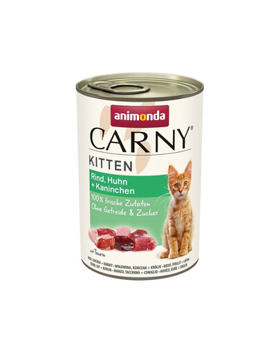 ANIMONDA Carny Kitten Hovězí, Kuřecí a Králík 400g