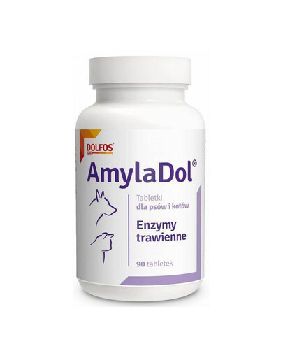 DOLFOS AmylaDol 90 tablet trávicí přípravek pro kočky a psy