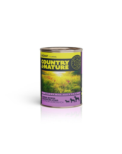 COUNTRY&NATURE Mokré krmivo bez obilovin Bažant s cuketou 400 g
