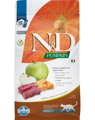 N&D Grain Free Pumpkin CAT Venison & Apple 1,5kg