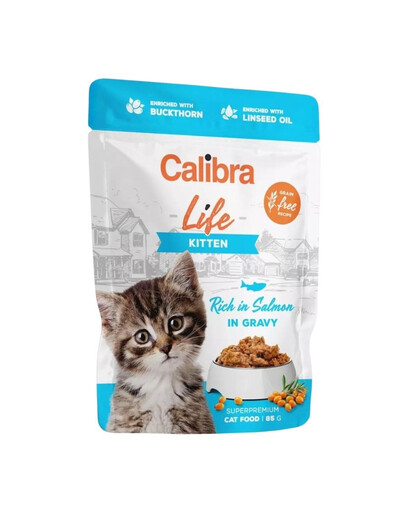 CALIBRA Cat Life Pouch Kitten Salmon in gravy 85 g
