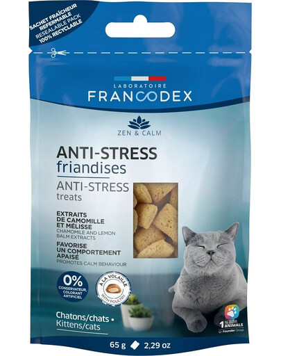 FRANCODEX Antistresový pamlsek pro kočky 65 g
