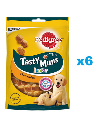 PEDIGREE Tasty Minis Junior 6x125 g krmivo pro štěňata s kuřecím masem