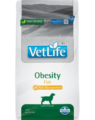 FARMINA VetLife Natural Dog Obesity Fish 2kg