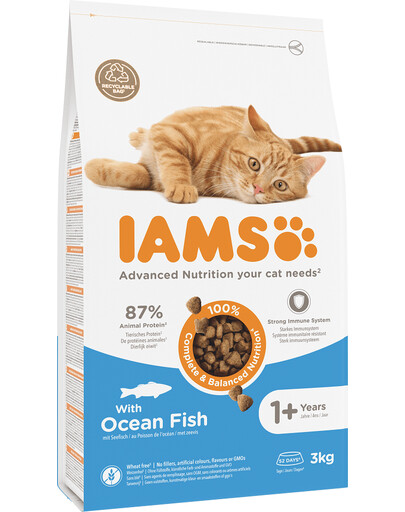 Levně IAMS Cat Adult All Breeds Ocean Fish 3 kg