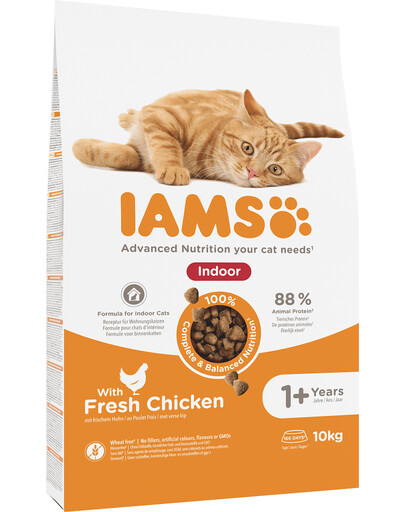 Levně IAMS For Vitality Indoor s kuřecím masem 10 kg
