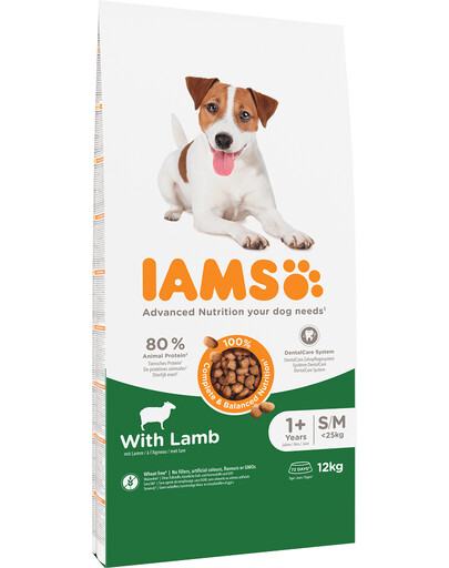 Levně IAMS For Vitality Adult Small & Medium Lamb 12 kg