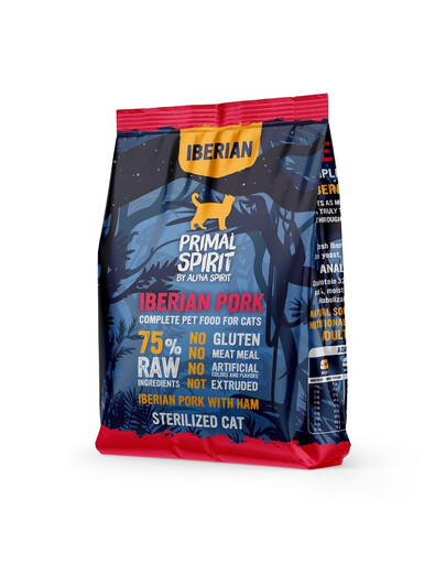 PRIMAL SPIRIT Iberian Pork Suché krmivo pro kočky 1kg