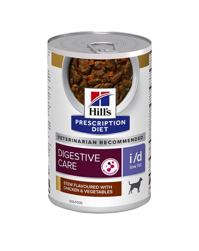 HILL'S Prescription Diet Canine i/d Low Fat Digestive Care Stew s kuřecím masem a zeleninou 354 g v konzervě