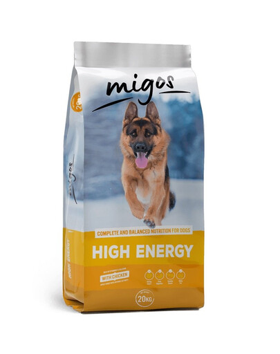 MIGOS High Energy 20 kg krmivo pro aktivní psy
