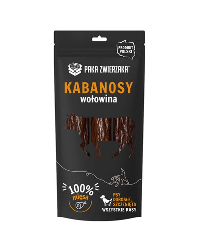PAKA ZWIERZAKA Kabanos s hovězím masem pro psy 3 ks