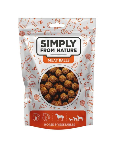 SIMPLY FROM NATURE Meat Balls Kuličky s koňským masem a zeleninou pro psy 3x80 g