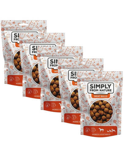 SIMPLY FROM NATURE Meat Balls Kuličky s koňským masem a zeleninou pro psy 5x80 g