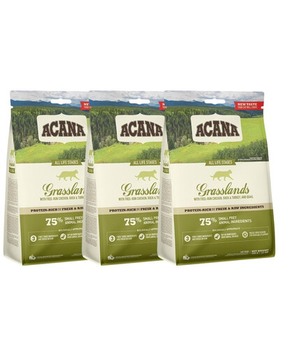 ACANA Grasslands Cat 3x340g granule pro kočky
