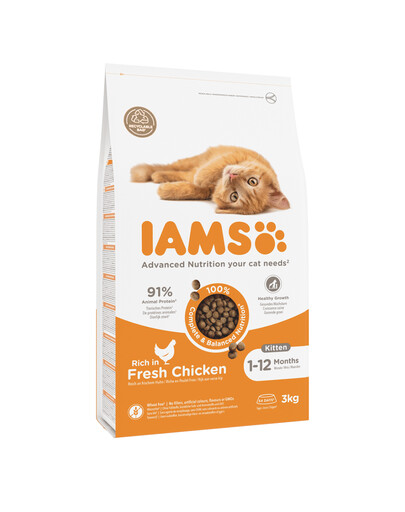 IAMS for Vitality Kitten Chicken 3 kg