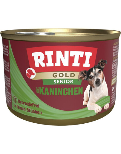 Levně RINTI Gold Senior Rabbit Mini 48x185 g