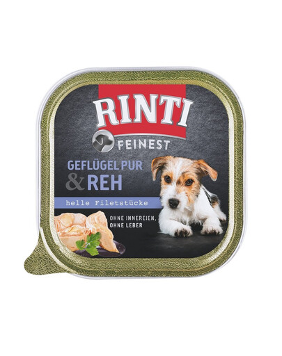 Levně RINTI Feinest Poultry Pure&Deer 48x150 g