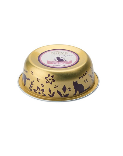 NUEVO Cat Lovely Filets Sensitive Kuře, borůvky a lněný olej 85 g
