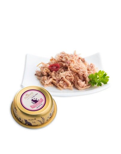 NUEVO Cat Lovely Filets Sensitive Kuře, borůvky a lněný olej 85 g