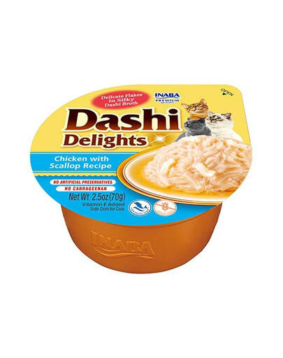 INABA Cat Dashi Delights Kuřecí maso a hřebenatky 70 g
