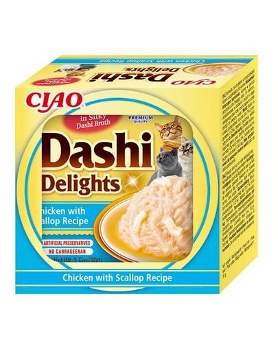 INABA Cat Dashi Delights Kuřecí maso a hřebenatky 70 g