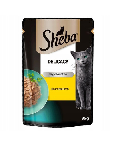 SHEBA Delicacy in jelly 85g kousky s kuřecím masem v želé pro kočky