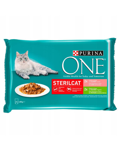 PURINA ONE Sterilcat krůtí a losos 4x85g kapsičky pro kastrované kočky