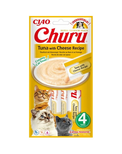 INABA Churu Tuna with cheese 4x14g s tuňákem a sýrem