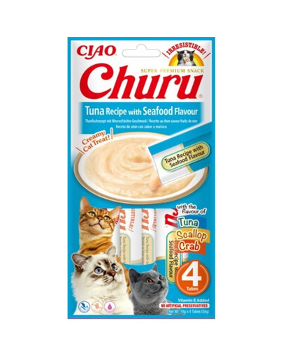 INABA Churu Tuna with seafood 4x14g s tuňákem s mořskými plody
