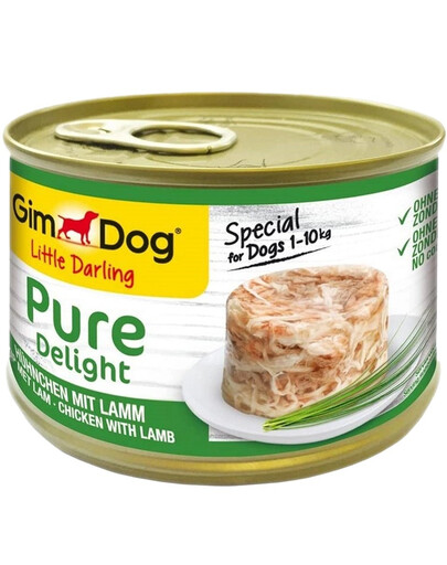 GIMDOG Pure Delight Chicken&Lamb150 g kuřecí a jehněčí maso pro dospělé psy malých plemen