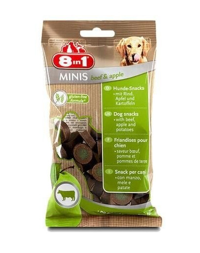 8IN1 Pamlsek Minis Beef & Apple 100 g