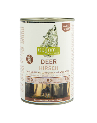 ISEGRIM Adult Forest Jelen, topinambur a brusinky 400 g
