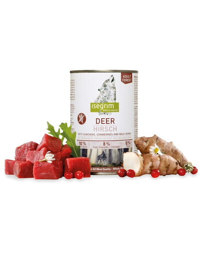 ISEGRIM Adult Forest Jelen, topinambur a brusinky 400 g