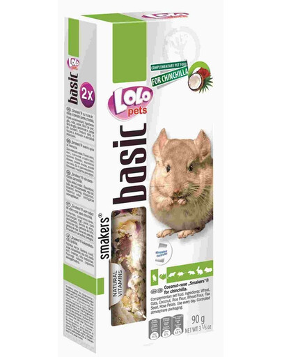LOLO Pet Smakers pro činčily -Kokos/růžové