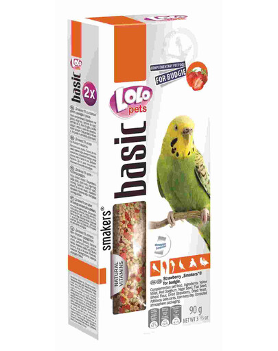LOLO Pet Smakers 2 jahodové klasy pro andulky 90g
