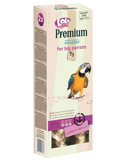 LOLO Pet Smakers Premium pro velké papoušky