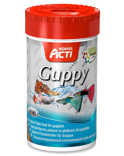 AQUAEL Krmivo pro ryb Acti Guppy 100 Ml