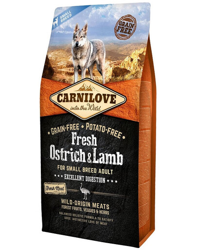 CARNILOVE Dog Fresh Adult Small Ostrich & Lamb 6 kg