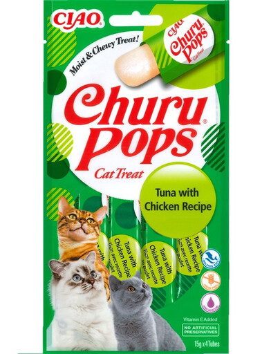 INABA Churu Pops Tuna & Chicken 4x15g s tuňákem a kuřecím masem