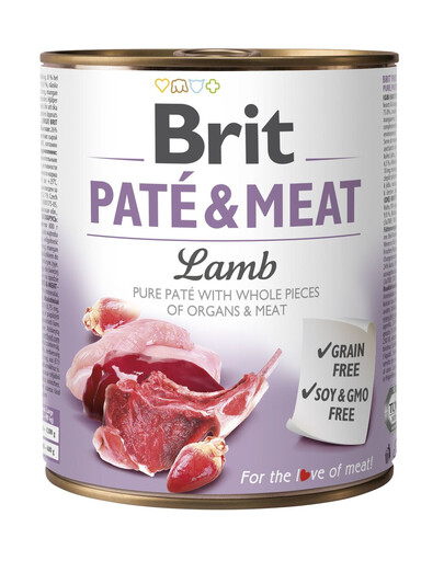 BRIT Pate & meat lamb 800g konzerva pro psy