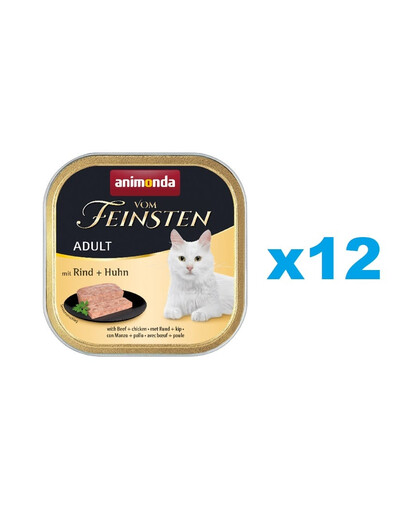 ANIMONDA Vom Feinsten adult cat hovězí maso a kuře 12x100 g