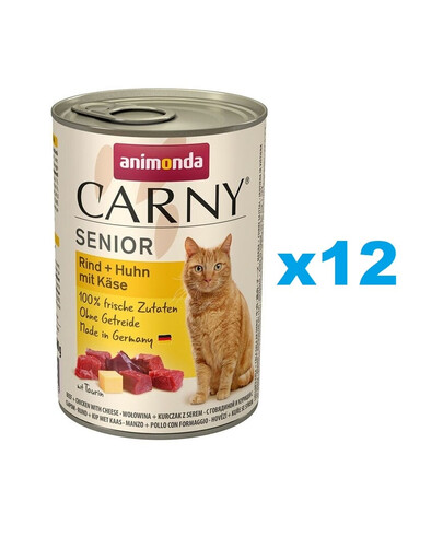 ANIMONDA Carny Senior Hovězí + kuřecí a sýr 12x400 g