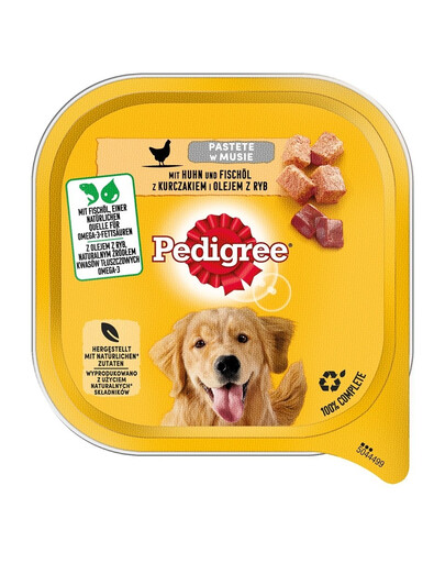 PEDIGREE Adult 10x300 g vlhké krmivo pro psy s kuřecím masem a rybím tukem