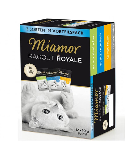 MIAMOR Ragout Royale Multibox 12 x 100 g rybí a masové příchutě v želé