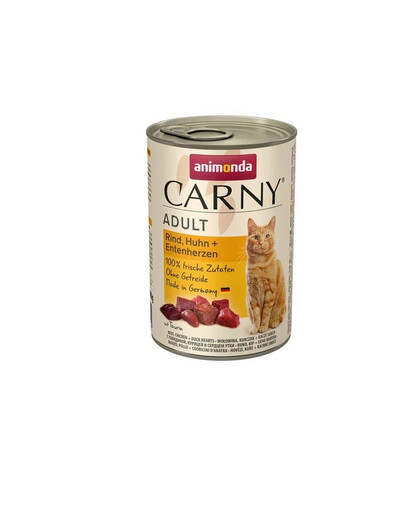ANIMONDA Carny Adult hovězí kuřecí maso & kachní srdce 800 g