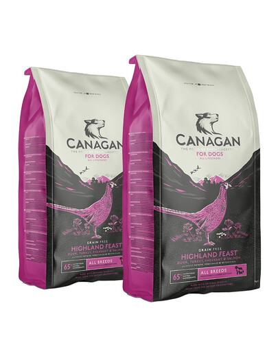 CANAGAN Dog Highland Feast 2 x 12 kg granule pro psy