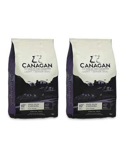 CANAGAN Dog Senior Light Free-Range Chicken 2 x 12 kg