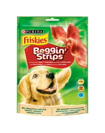 FRISKIES Snack Beggin Strips Bacon 6x120g